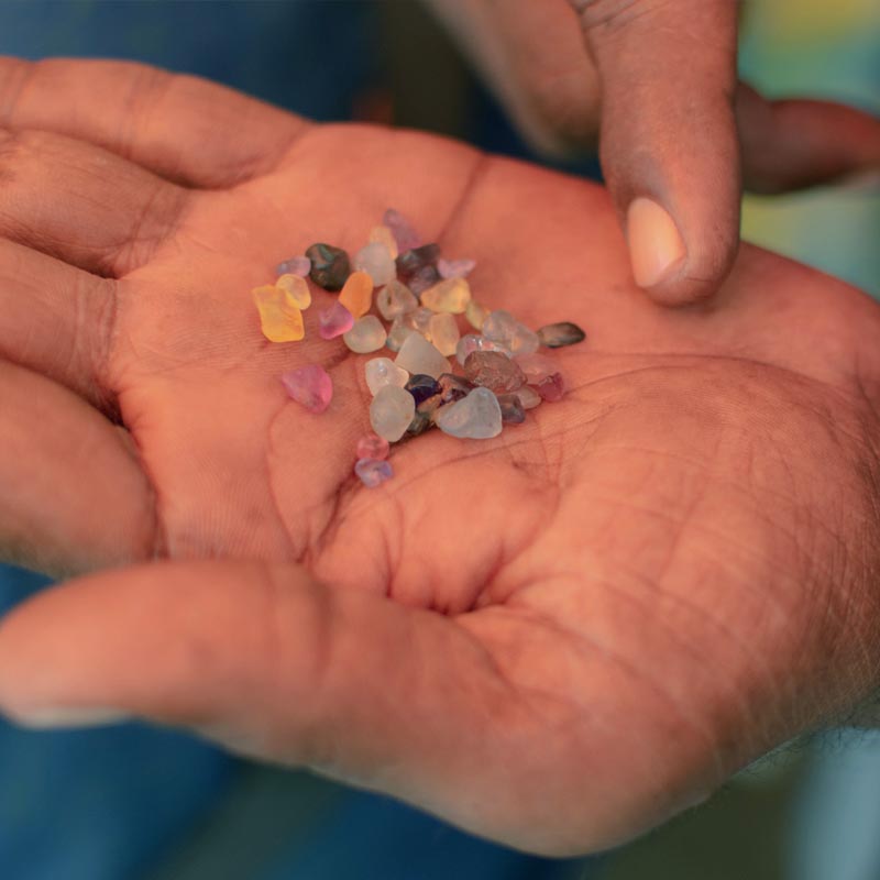 rough sapphires from Sri Lanka