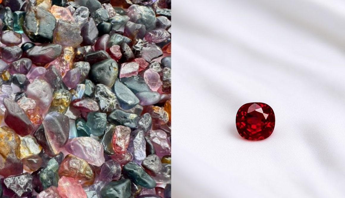 Spinel is a natural gemstone composed of magnesium aluminum oxide (MgAl₂O₄), known for its brilliance, durability, and wide range of colors. Often mistaken for ruby in history, spinel is now valued as a unique and affordable gemstone suitable for everyday jewelry